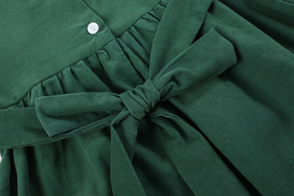 Green Santa Smock Dress