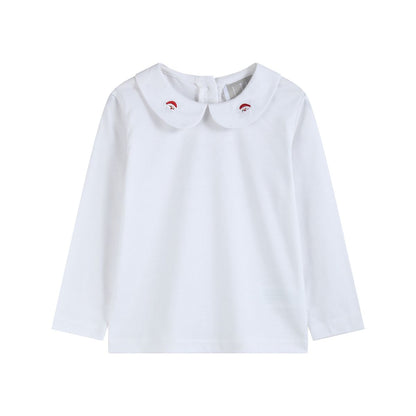 White Santa Collared Shirt