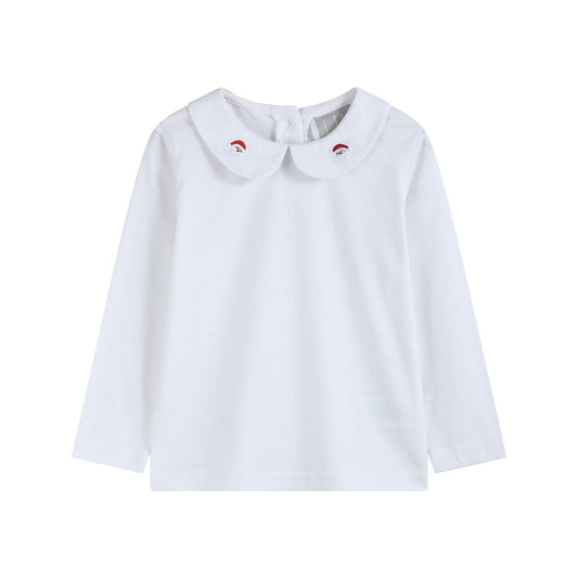 White Santa Collared Shirt