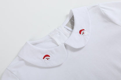 White Santa Collared Shirt