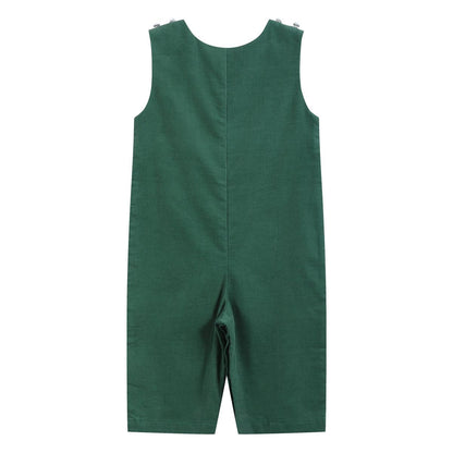 Green Santa Smock Overalls