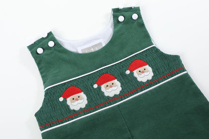 Green Santa Smock Overalls