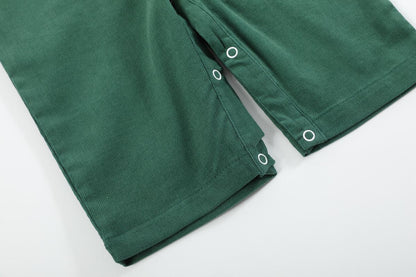 Green Santa Smock Overalls