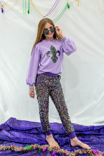 Confetti Fleur de Lis Sweatshirt