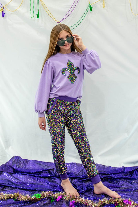 Confetti Fleur de Lis Sweatshirt