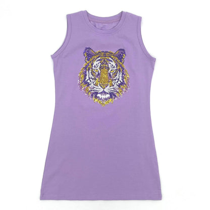 Tiger Face Sequin Dress