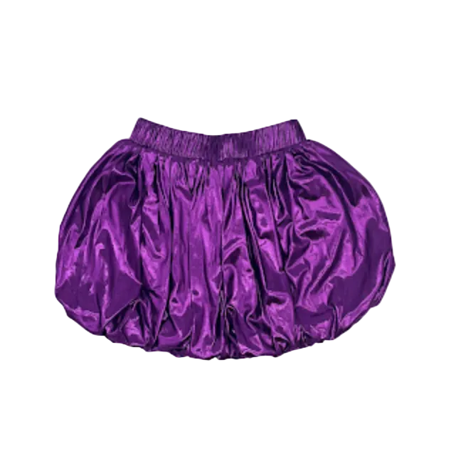 Metallic Bubble Skirt - Purple