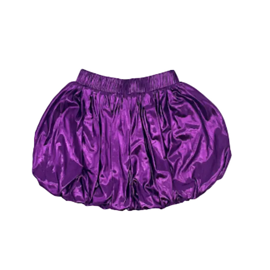 Metallic Bubble Skirt - Purple