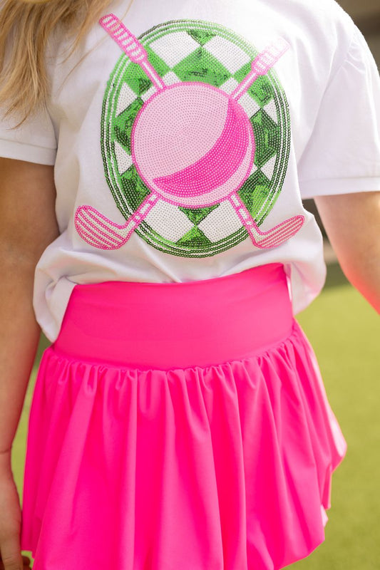 Athletic Bubble Skirt - Hot Pink