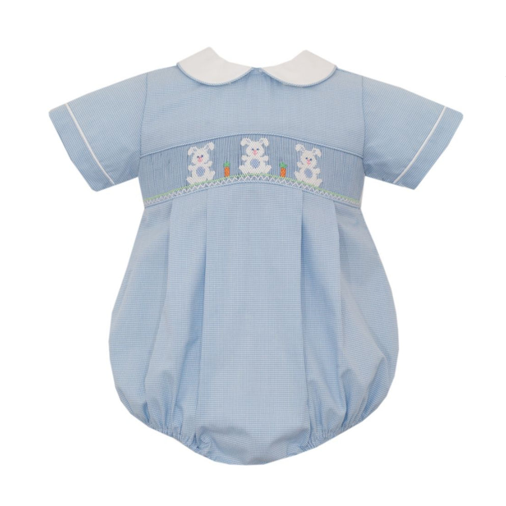 Bunnies Microcheck Bubble - Blue