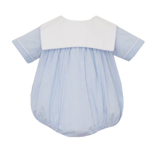 Stripe Bubble W/ Collar - Blue