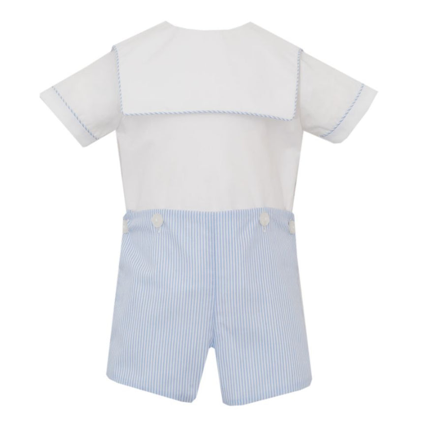 Stripe Set W/ Collar - Blue