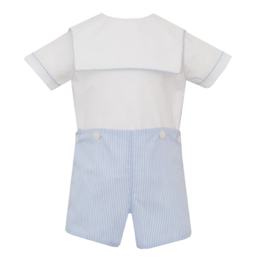 Stripe Set W/ Collar - Blue