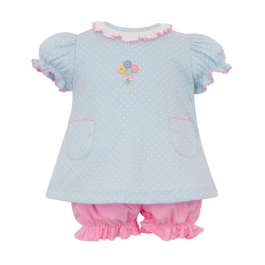 Spring Flowers Dot Bloomer Set