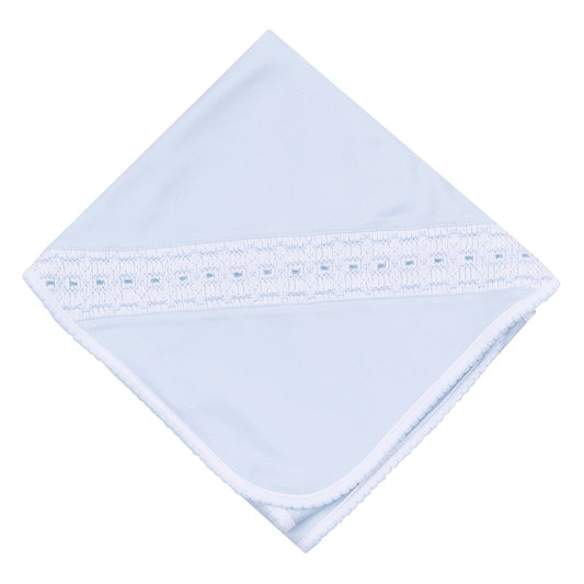 Landry's Smocked Receiving Blanket/Lt Bl