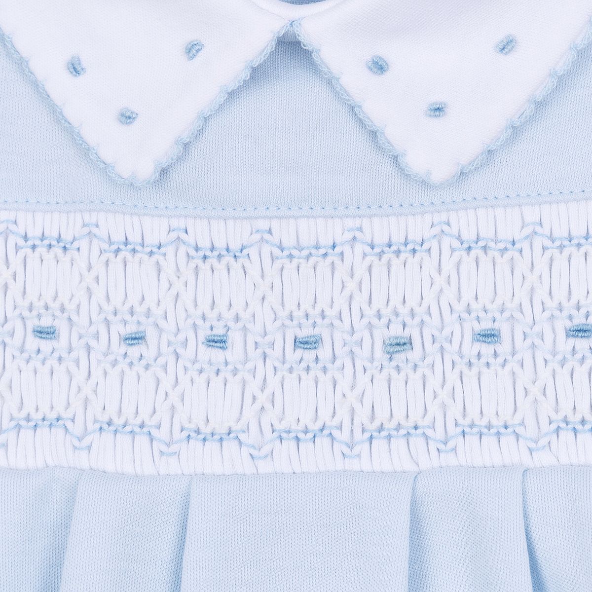 Landry's Smocked Gown/Lt Blue