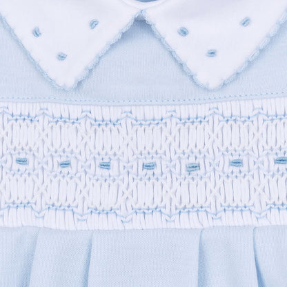 Landry's Smocked Gown/Lt Blue