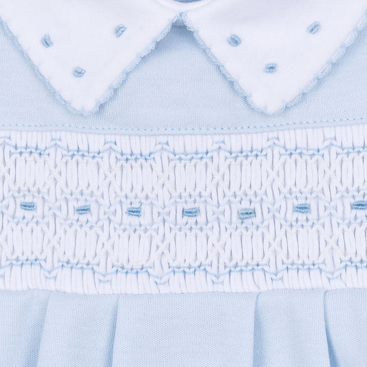 Landry's Smocked Gown/Lt Blue