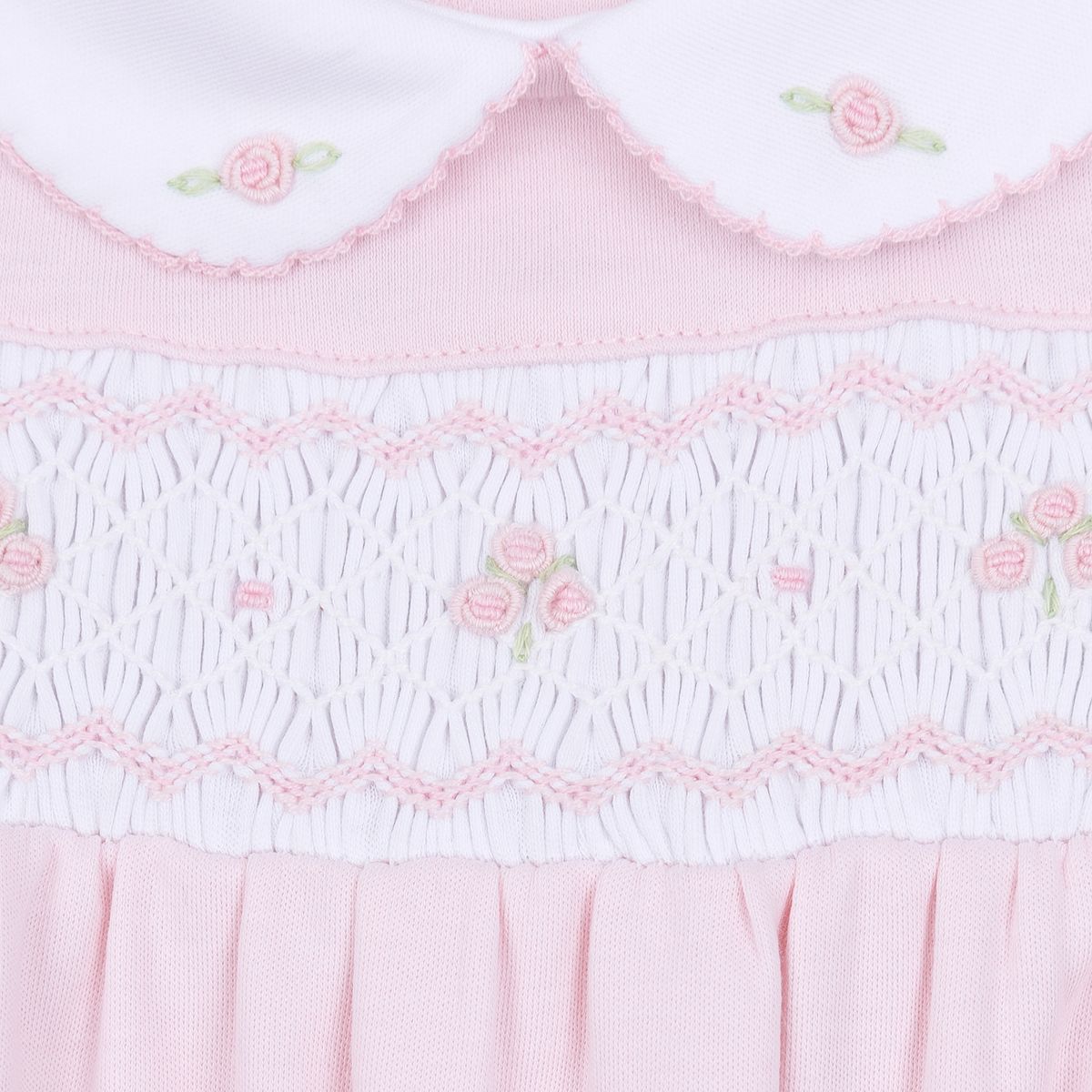 Lillian Pink Smocked Gathered Gown