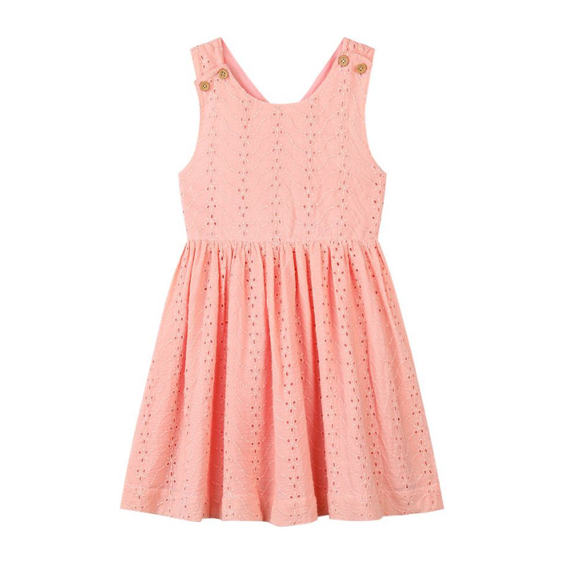 Tilly Dress - Peach Eyelet
