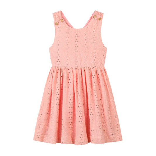 Tilly Dress - Peach Eyelet