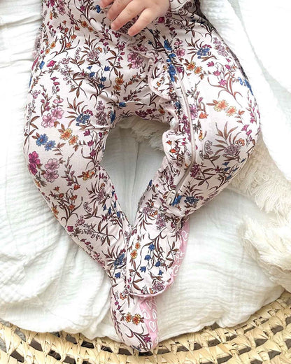 Ariana Ruffled Zipper Footie