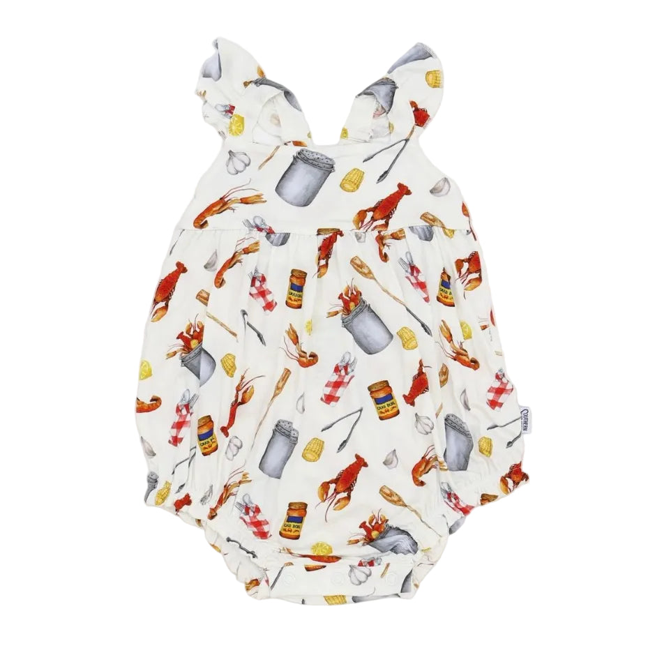 Crawfish Boil Ruffle Romper