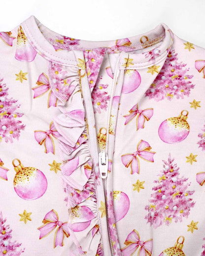 Kristina Ruffle Zip Footie