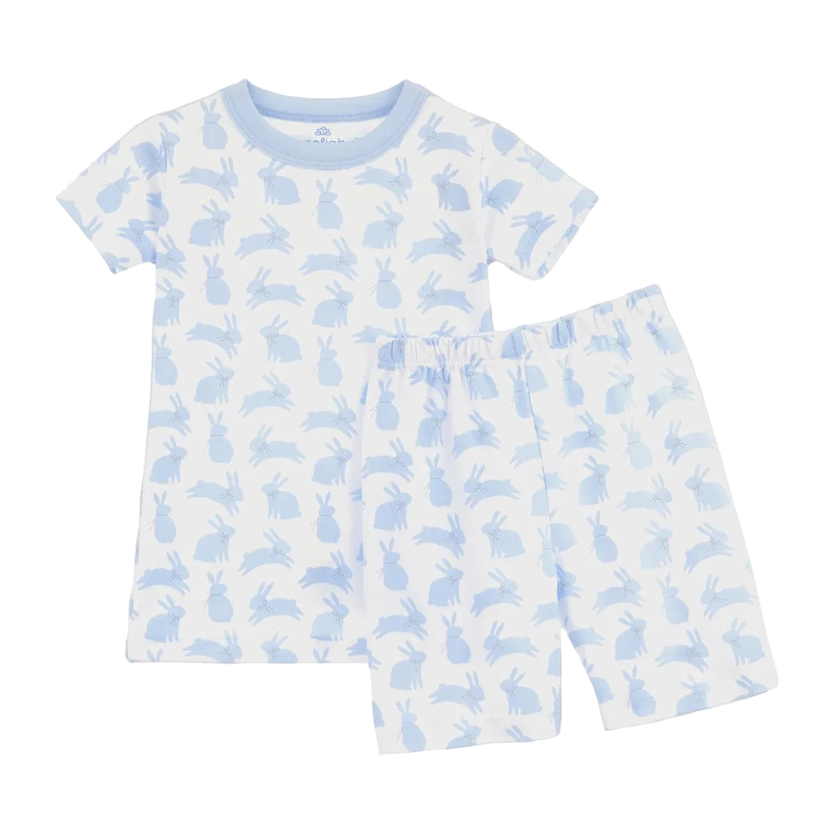 Leaping Bunnies Short Pajamas - Blue
