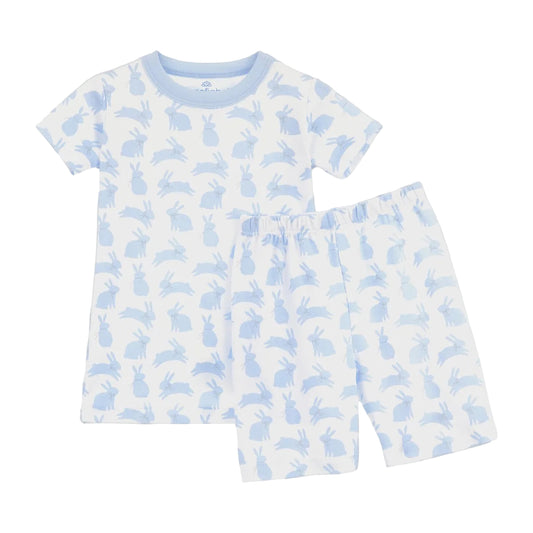 Leaping Bunnies Short Pajamas - Blue