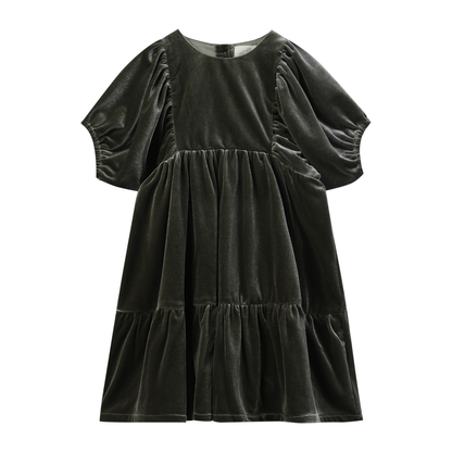Noah Dress-Sage Velvet/V1829B