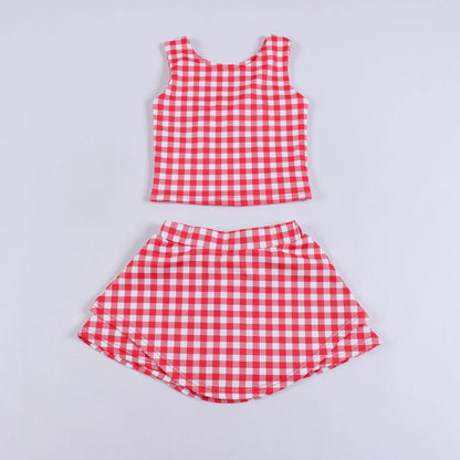 Gingham Skirt Set