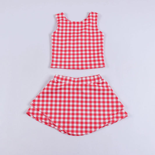 Gingham Skirt Set