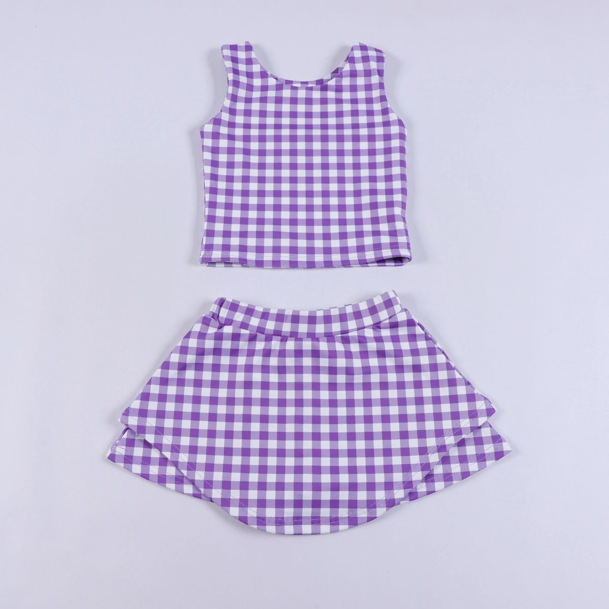 Gingham Skirt Set