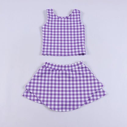 Gingham Skirt Set