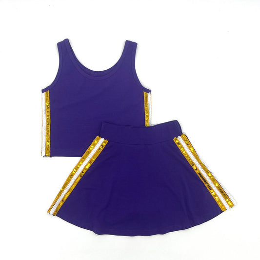 Sequins Side Skort Set