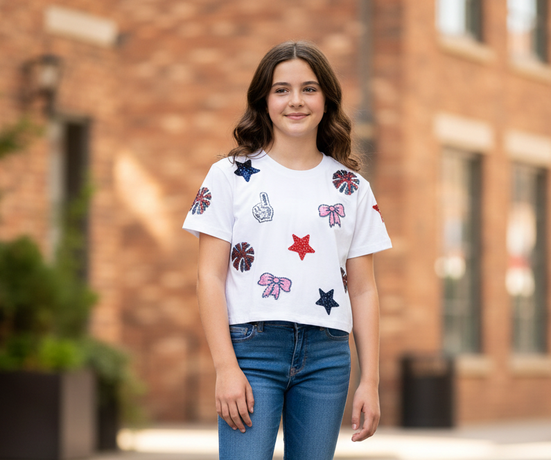 Cheer Things Patches Tee