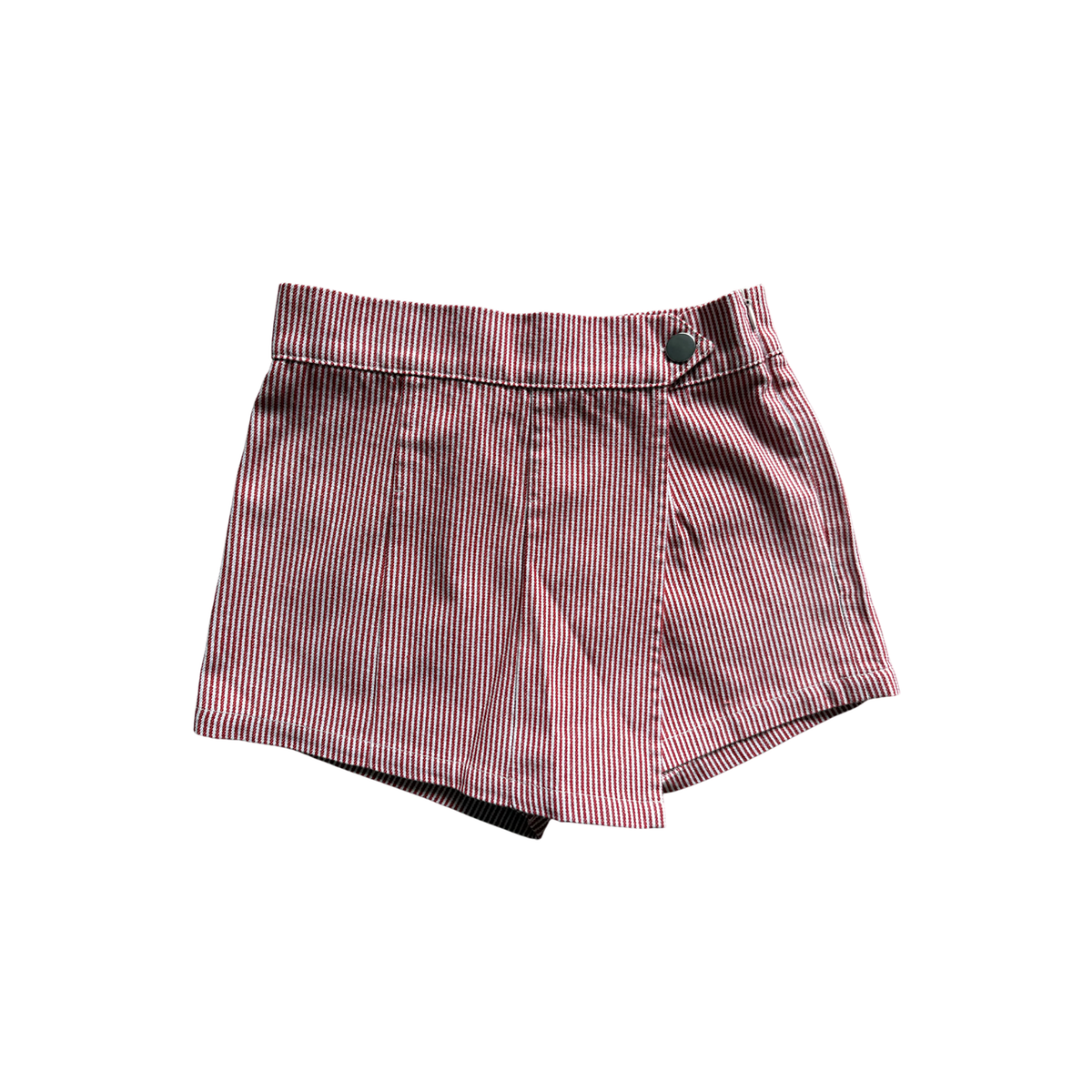 Red Stripe Wrap Skort