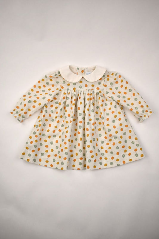 LS Pumpkin Print Dress