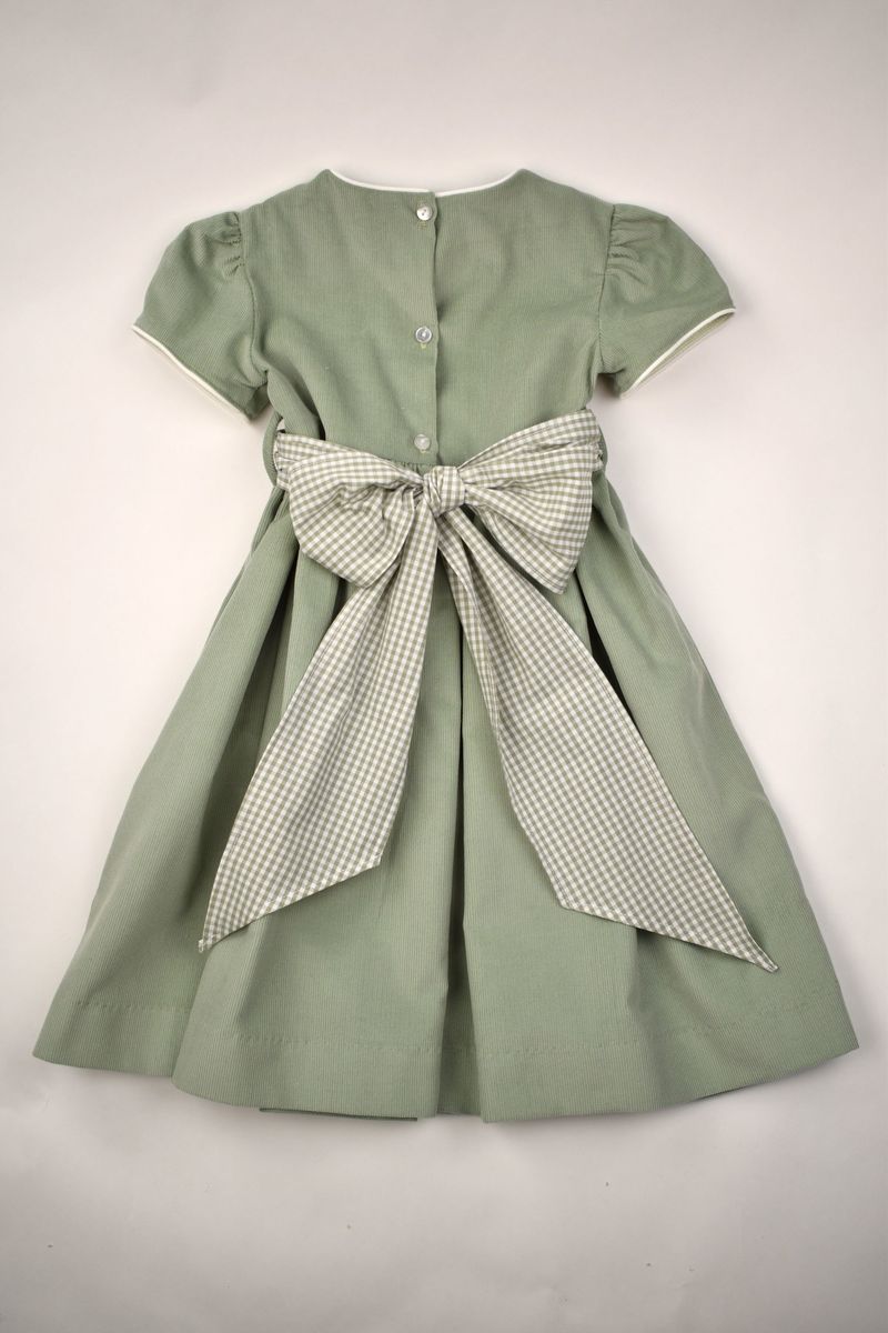 Sage Cord Waistline Dress