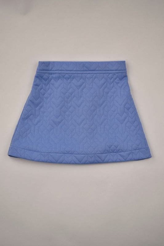 Geo Quilted Skirt/Blue