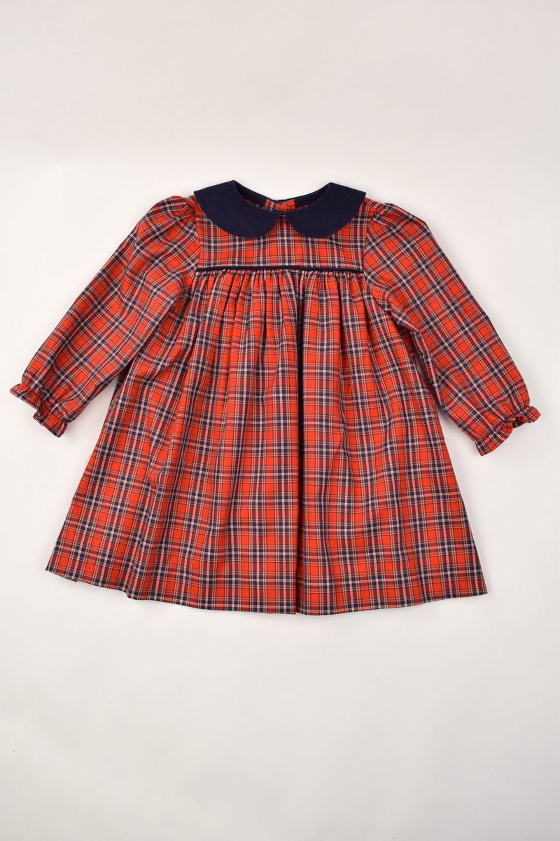 LS Red Plaid Dress-79462