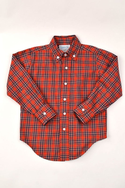 Button Down Shirt-Red Plaid/79401