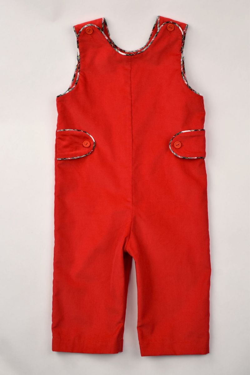 Red Longall-Plaid Cord Tab