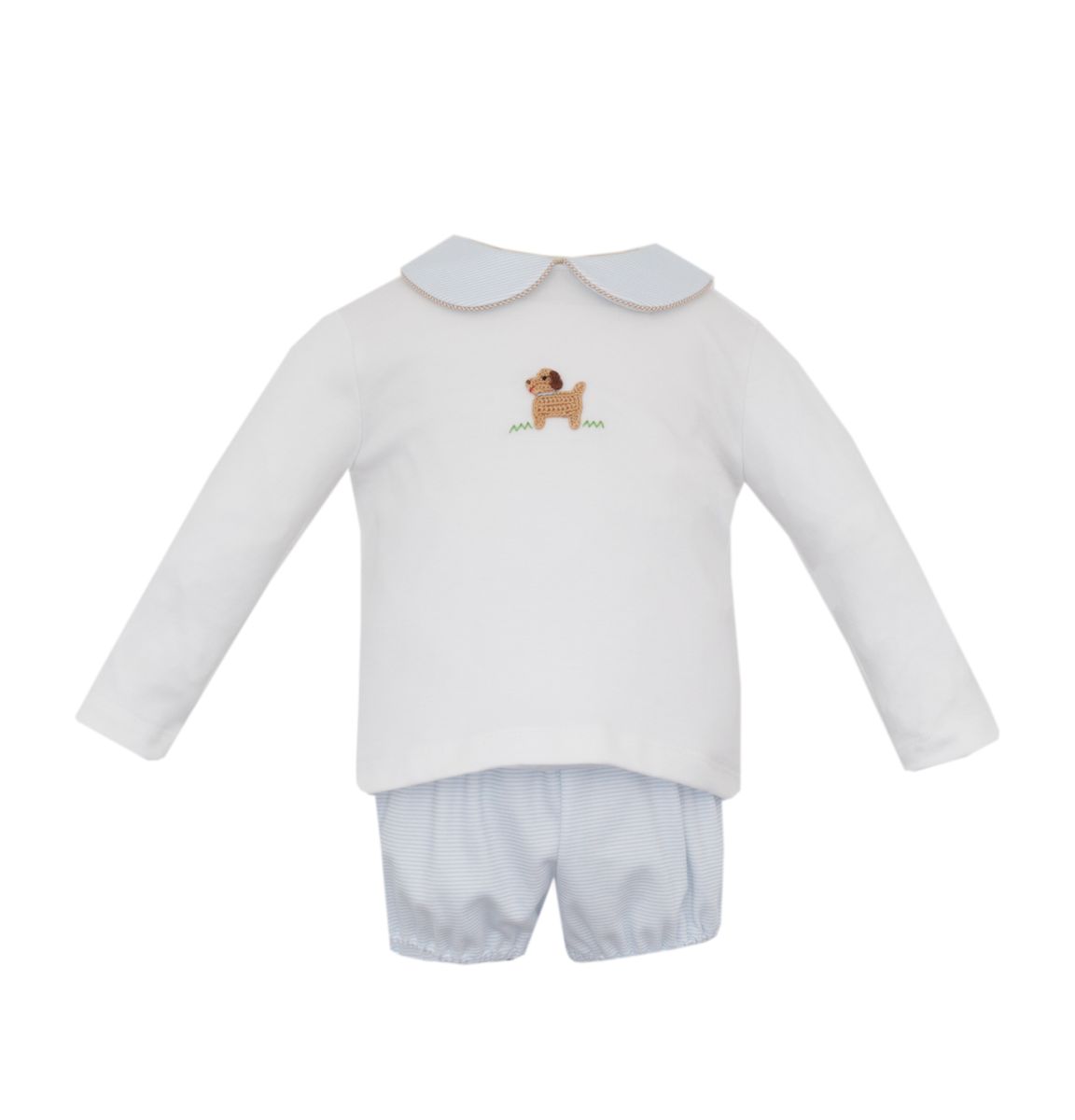 Puppies Knit stripe Diaper Set
