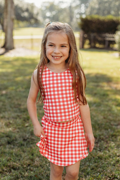 Gingham Skirt Set