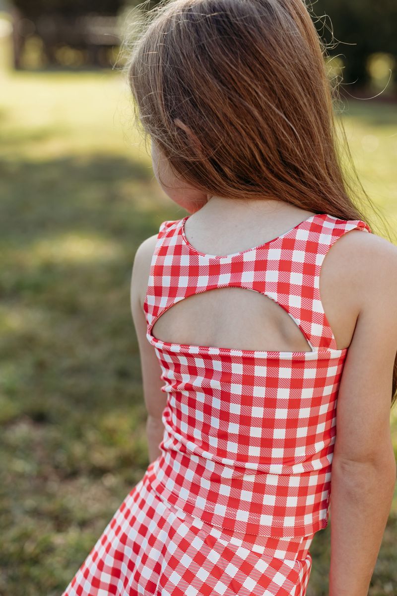 Gingham Skirt Set