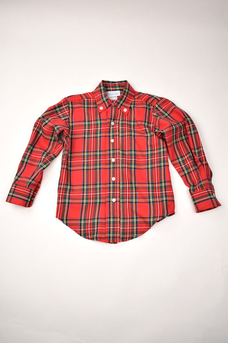 Button Down Shirt-Red Plaid/79401