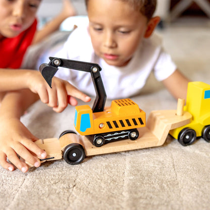 Trailer & Excavator Vehicle Set