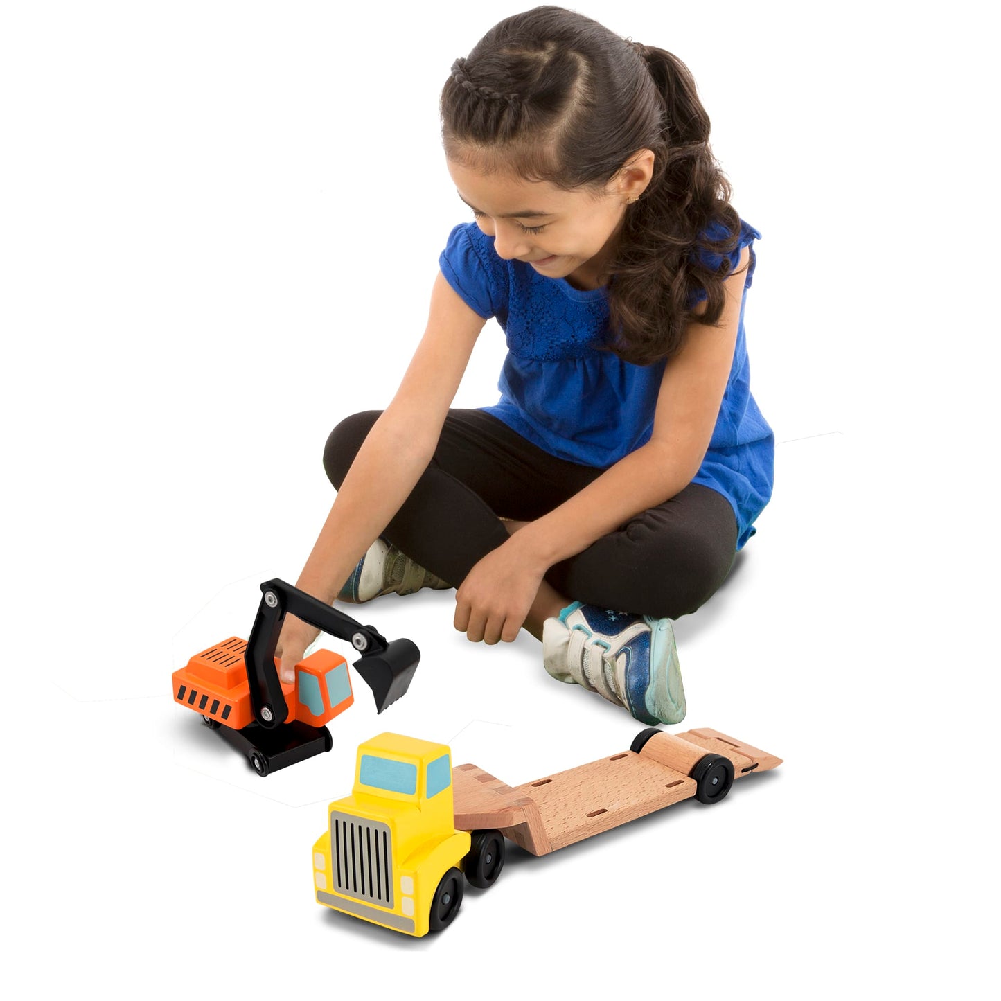 Trailer & Excavator Vehicle Set